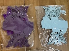 40 Butterfly Party Favor Boxes Plus 20 Glitter Gold Napkin Rings
