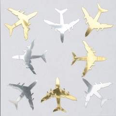 Airplane Confetti Gold Silver Retail Pack #9400 QS0 Party Decoration Supply