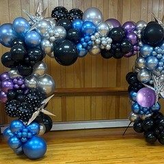Galaxy Space Balloon Arch Garland Kit for Outer Party Decorations,144Pcs Chro…