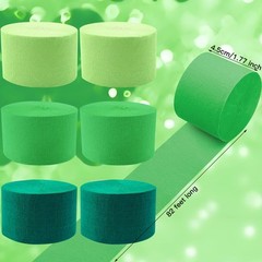 Green Crepe Paper Streamers 6 Rolls 492ft Crepe Paper Birthday Decorations Gr…