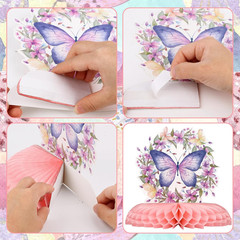 12 Pcs Butterfly Centerpieces for Tables Floral Butterfly Birthday Party Decorat