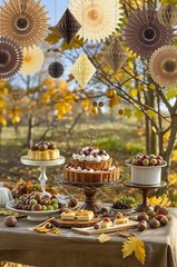 20 Pcs Tan Brown Fans Party Decorations Honeycombs Kit for Neutral Party Boho…
