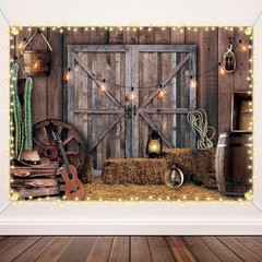 6.6 x 9.2 ft Western Party Backdrop Western Cowboy Party Decoration Wild West