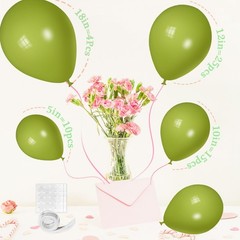 Green Balloons Different Sizes, Teender Green Balloons 18 12 10 5 Inches, Gre…