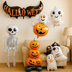 Halloween Balloons Inflatable Ghost Pumpkin Skeleton Scary Party Foil Decoration