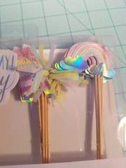 Wide Vista Group: Unicorns, Rainbows & Ice Cream Banner & Party Picks Set – NEW
