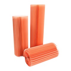 3PCS Thickened Paper& PVC Pink Foldable Paper Columns Display Pedestals Stands