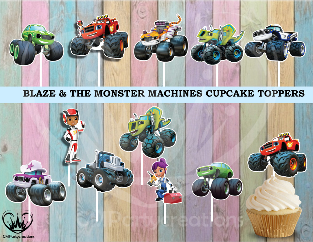 Blaze and the Monster Machines Cupcake Toppers