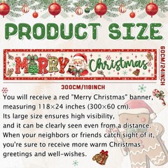 Large Christmas Banner Christmas Outdoor Decorations for Indoor/Outdoor Party
