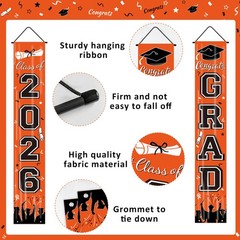 Graduation Decorations 2026, Orange Door Porch 70.9 x 11.8 inches,