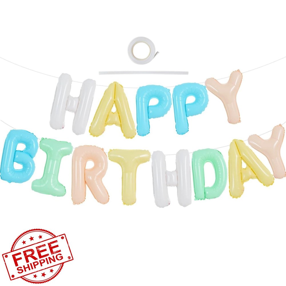 TONIFUL 16 Inch Creamy Macaron Balloons Banner