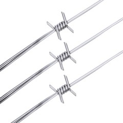 2Pcs Reusable Simulation Barbed Wires for Halloween Scary Party Silver PVC