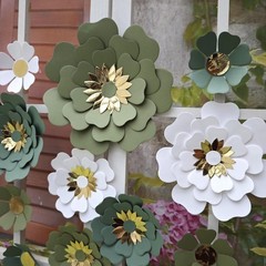 Paper Flower for Birthday Wedding Party Backdrop Nursery Wall Home Decor (10 …