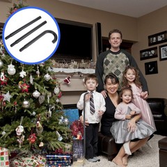 2Pcs Reusable Plastic Xmas Magician Crutch Wand Costume Accessory Black