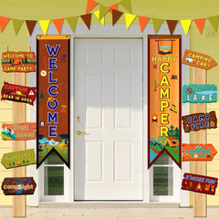 Camping Themed Party Decorations Camping Porch Sign Camper Adventure Themed