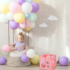 Plastic Balloon Sizer Box Cube, Pink Collapsible Balloon Size Measurement Too…