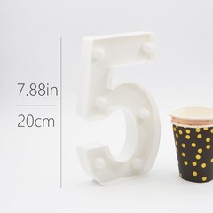 7.88″ Light Up Number 30 Sign for 30th Birthday Anniversary Table Decor