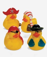 Dozen 12 Classic Pirate Rubber Ducks! Party Ducks 2×2″ New In Packaging!