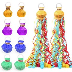 10Pack No Mess Streamers,Color Mix Hand Throw Streamers Poppers,No Mess Confetti
