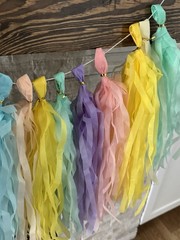 Pastel Rainbow Tissue Paper Tassel Garland for Party, Birthday, Wedding, Shower