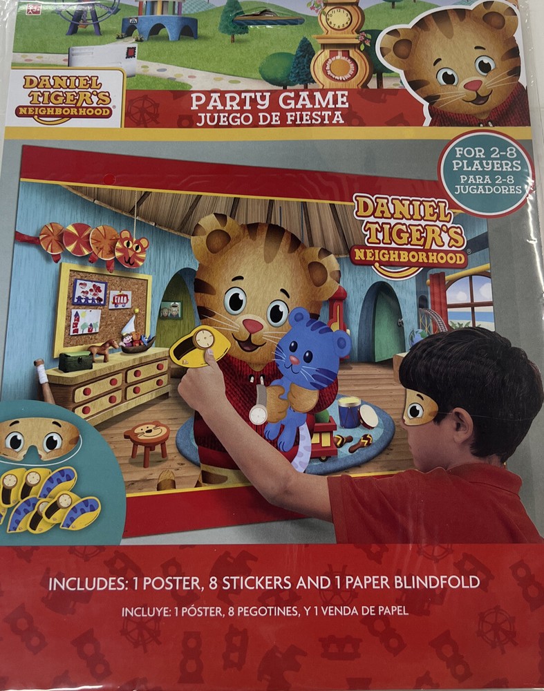 Daniel Tiger’s Neighborhood Birthday Party Supplies Party Game Pin The Tail NEW