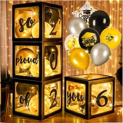 All-in-One Graduation Party Supplies: 2026 Box Set with Lights & Balloons