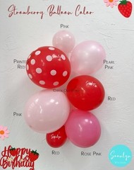 Berry First Birthday Decor 12Ft Strawberry Balloon Arch Kit with Strawberry Ball