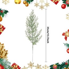 Alpurple 25 PCS Artificial Pine Branches-13.7 Inches Fake Greenery 25pcs
