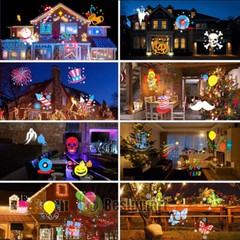 Christmas Snowflake Projector Laser Light LED Moving Xmas Party Yard Decor Lamp