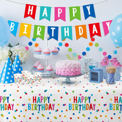 Happy Birthday Decorations: Birthday Party Supplies Set – Birthday Dots Design w