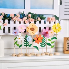 11PCS Wildflower Party Decorations, Wildflower Centerpieces Wooden Base Paste…