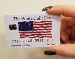 Aromabug FUNNY FAKE BANKCARD: WHITE GUILT CARD. 4 PACK (Free Shipping)