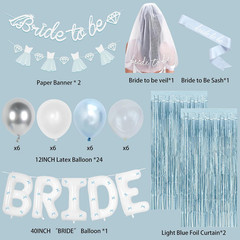 Blue Bachelorette Party Decorations, Bride to Be Bridal Shower Decorations, Brid