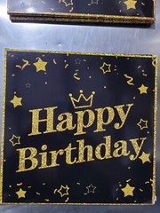 4pcs 70th Birthday Decorations Boxes, Black Gold Happy 70 Birthday Boxes