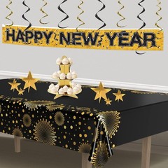 Gold 3-D Foil Star Centerpieces, 9-Count – Metallic Starry Table Decorations