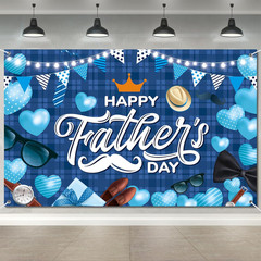 Happy Fathers Day Banner Decorations 70.9X45.3In Extra Large Size Father’S Day B