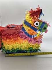 Mini Rainbow Donkey Piñata Birthday Party Kids Decor Luau Vibrant Colors