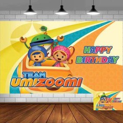 Team Umizoomi Birthday Backdrop Party Supplies Cartoon Theme Banner Kids 5x3ft