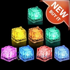 8PCS Light Up Ice Cubes Color Changing Led Ice Cubes for Drinks Glowing Water