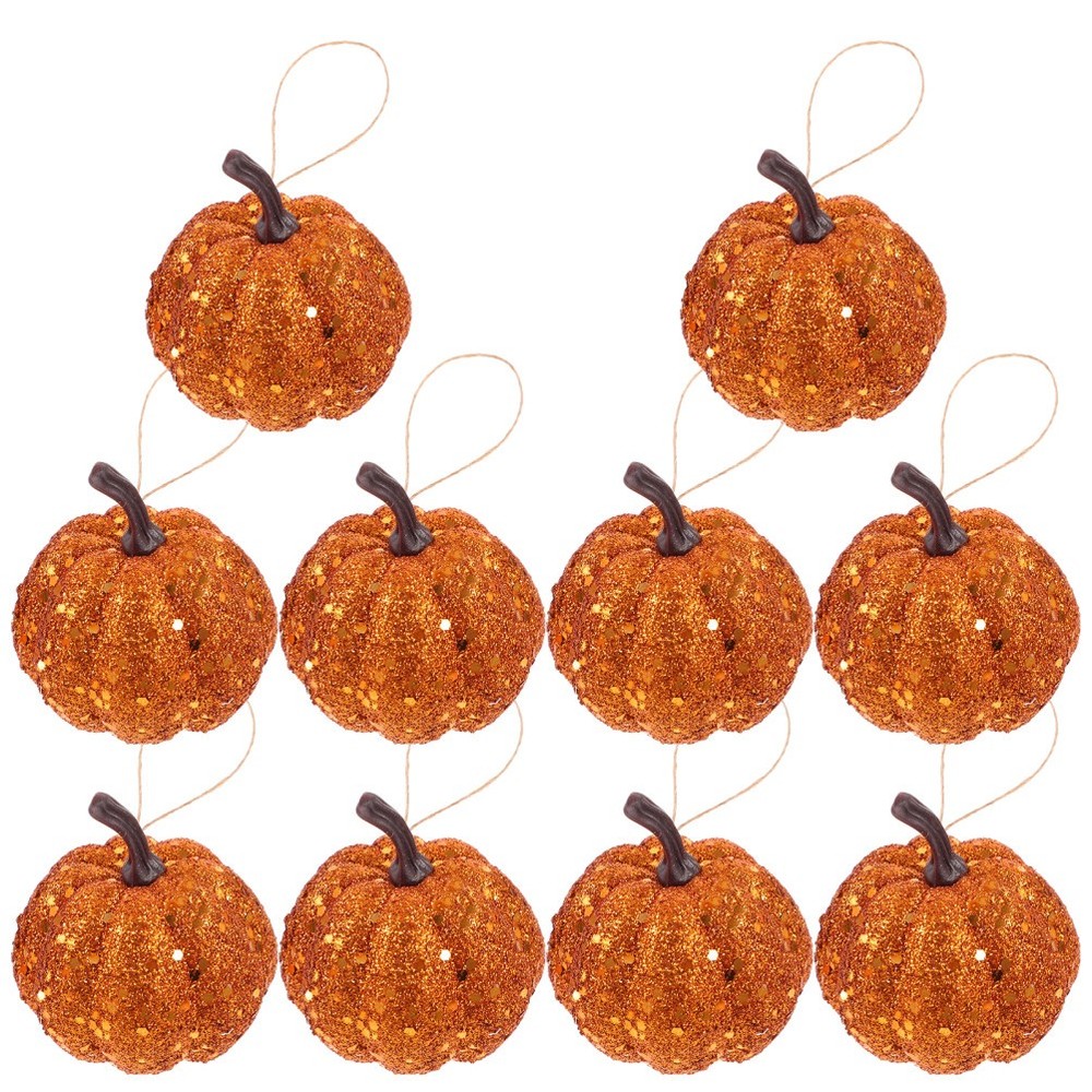 10 Pcs Pumpkin Ornament Artificial Pumpkins Halloween Decoration Props