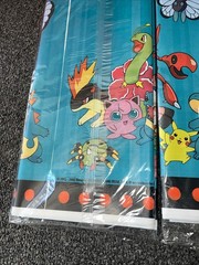 POKÉMON Gold/Silver Tablecloth Party Decor Lot 2 AGC NIP Vtg