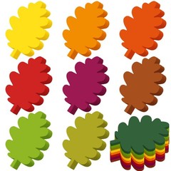 Small Autumn Color Fall Leaves Cutouts Paper DIY Craft Decor 600 Pack 2 Inch