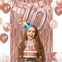 18th Birthday Decorations for Girls, Happy 18th Birthday Banner, Balloon, Cake