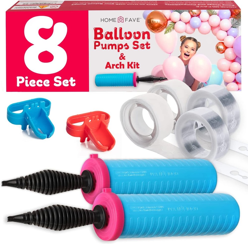 Balloon Pump Balloon Arch Kit, Hand Held Ballon Pump Inflate with Balloon Garlan