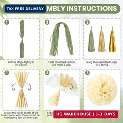 New Home New Chapter Housewarming Decorations Set, Sage Green Gold Boho Welcome