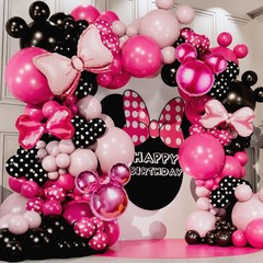 ALL-IN-1 Minnie Balloon Arch Kit with BONUS Bow & Mouse Head – Mini Mouse Bal…