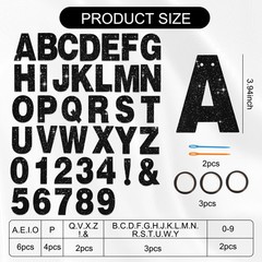 BEISHIDA Glitter Black 116 PCS A Z DIY Letter Custom Banner Party Decor 111
