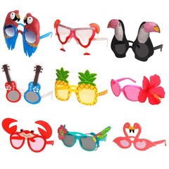 Luau Party Sunglasses – 9 Pairs Funny Hawaiian Glasses, Tropical Fancy Dress …