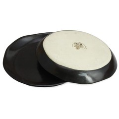 RoRo 7″ Hand Made Ceramic Appetizer Plates – Matte 7 inches, Black