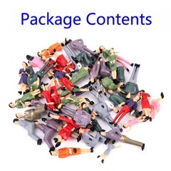50Pcs Scale Plastic Models 1:32 People Sitting Standing Figures Plastic 1 Gauge